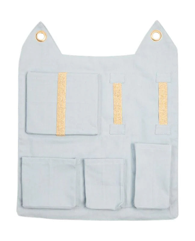 Nursery Wall Pockets - Foggy Blue Cat