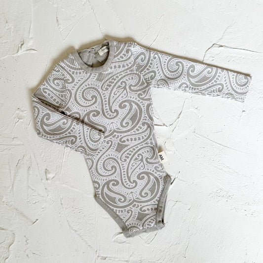 The Wolf Ribbed knit bodysuit - Pebble