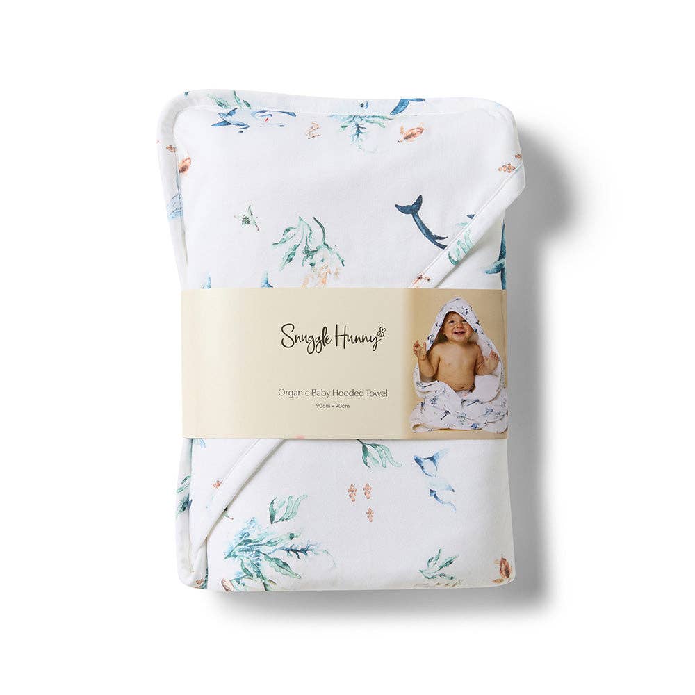 Ocean Organic Hooded Baby Towel