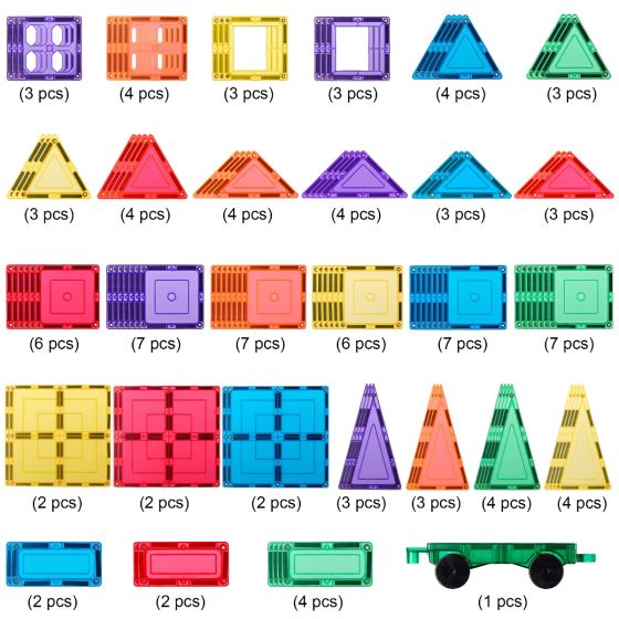 Magnetic Tiles Builder Set 110pcs