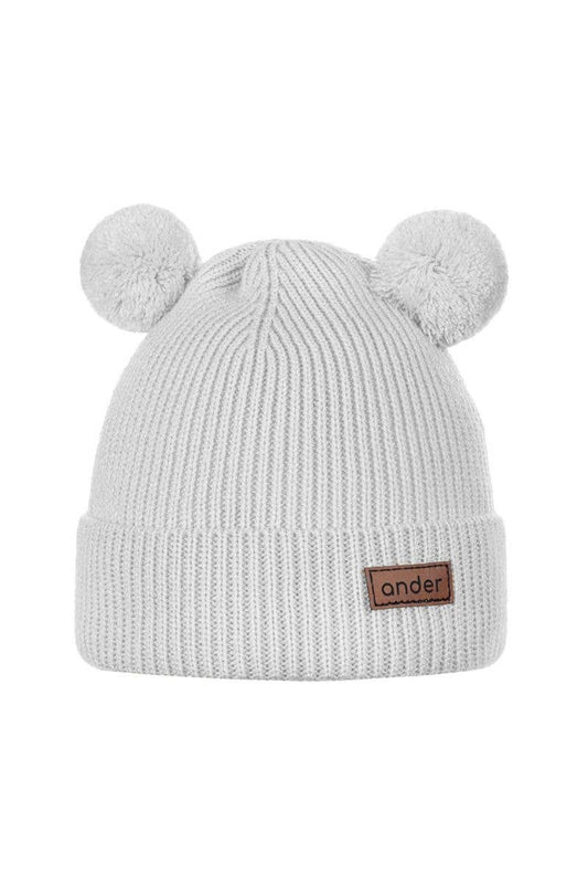 100% Merino Teddy Knited beanie - Grey