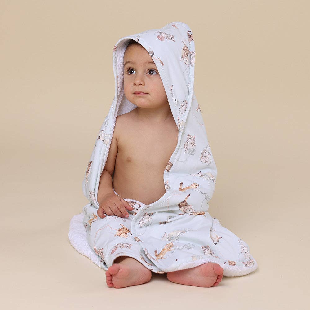 Kittens Organic Hooded Baby Towel