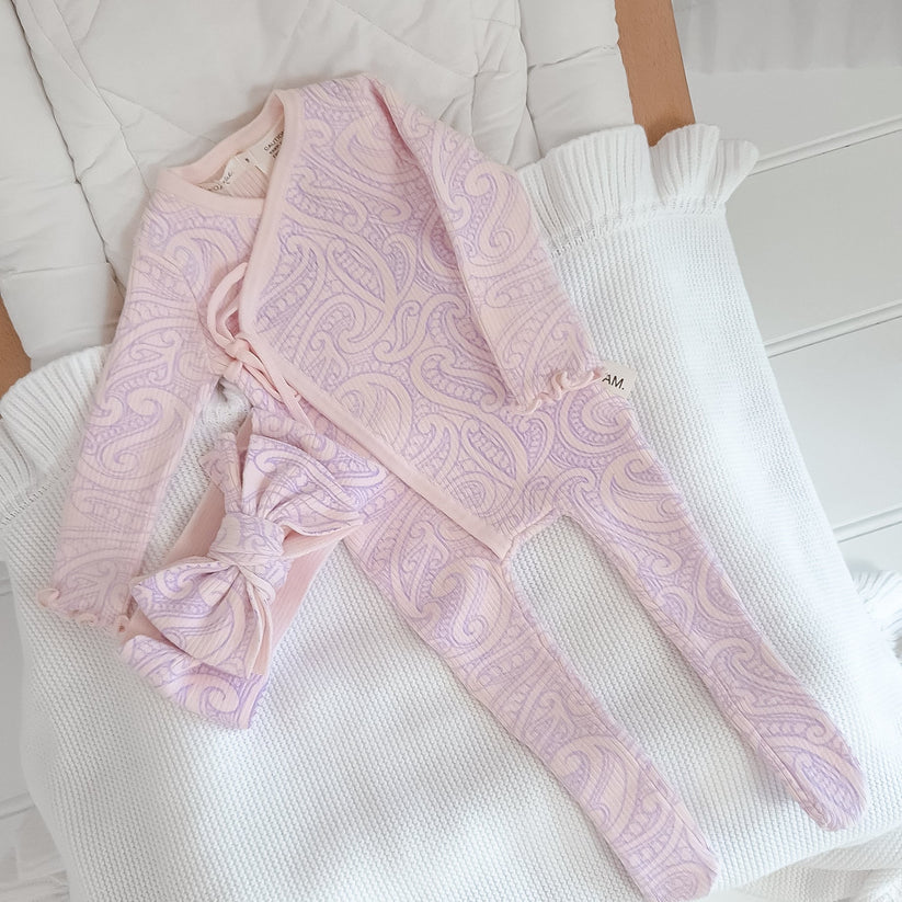 The Wolf Ribbed knit Onesie - Petal & Bloom