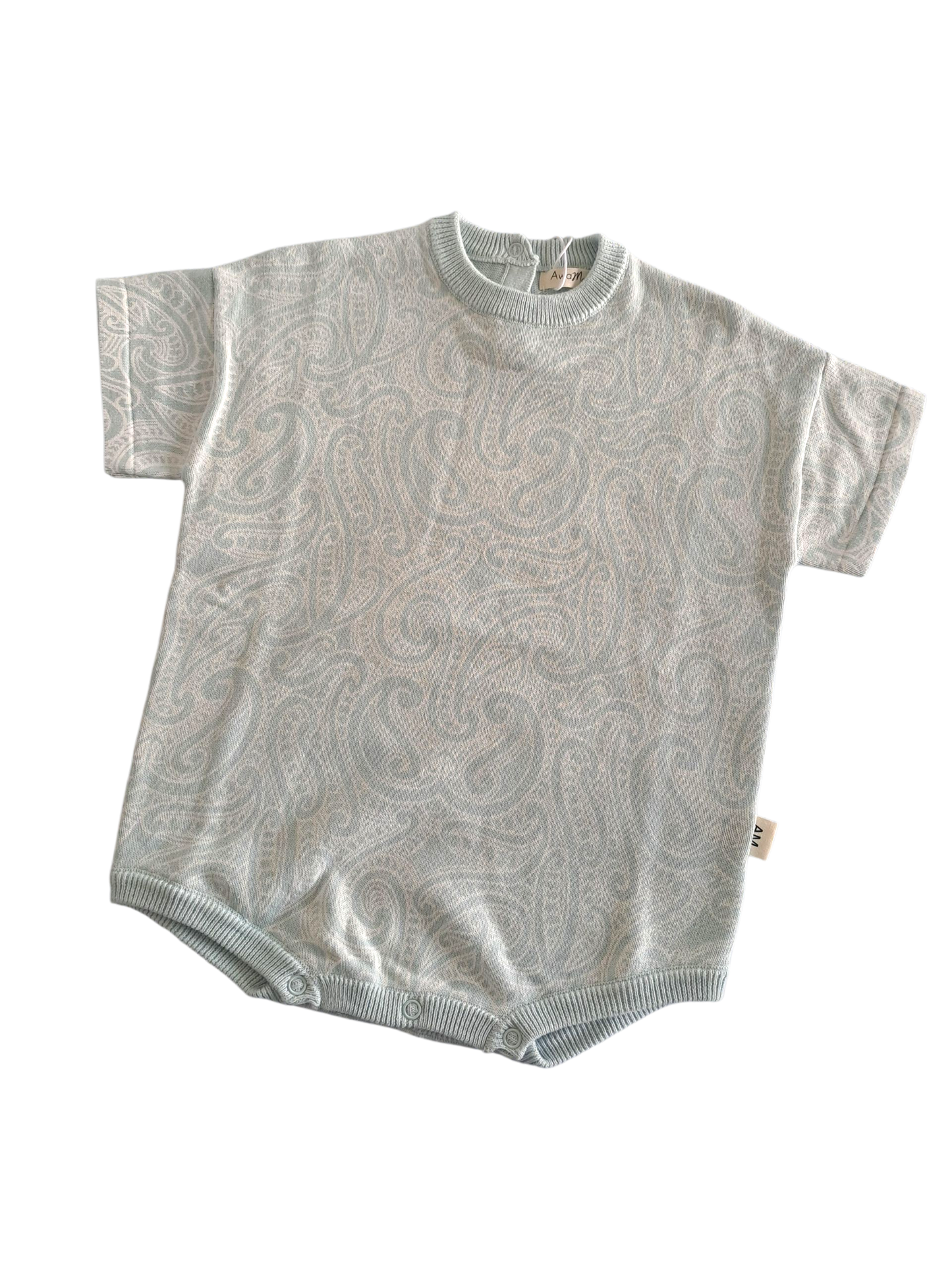 The Wolf Oversized Tee Romper - Sky