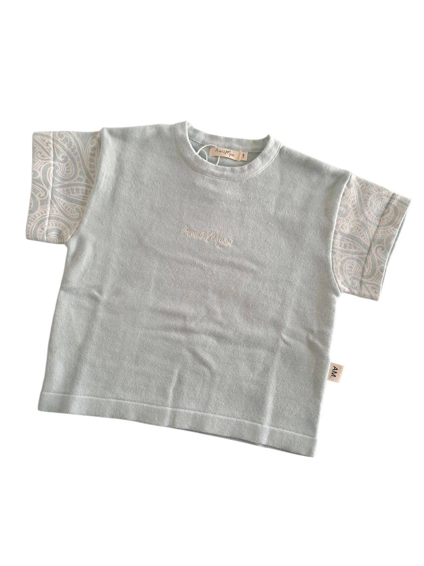 The Wolf Oversized Knit Tee - Sky