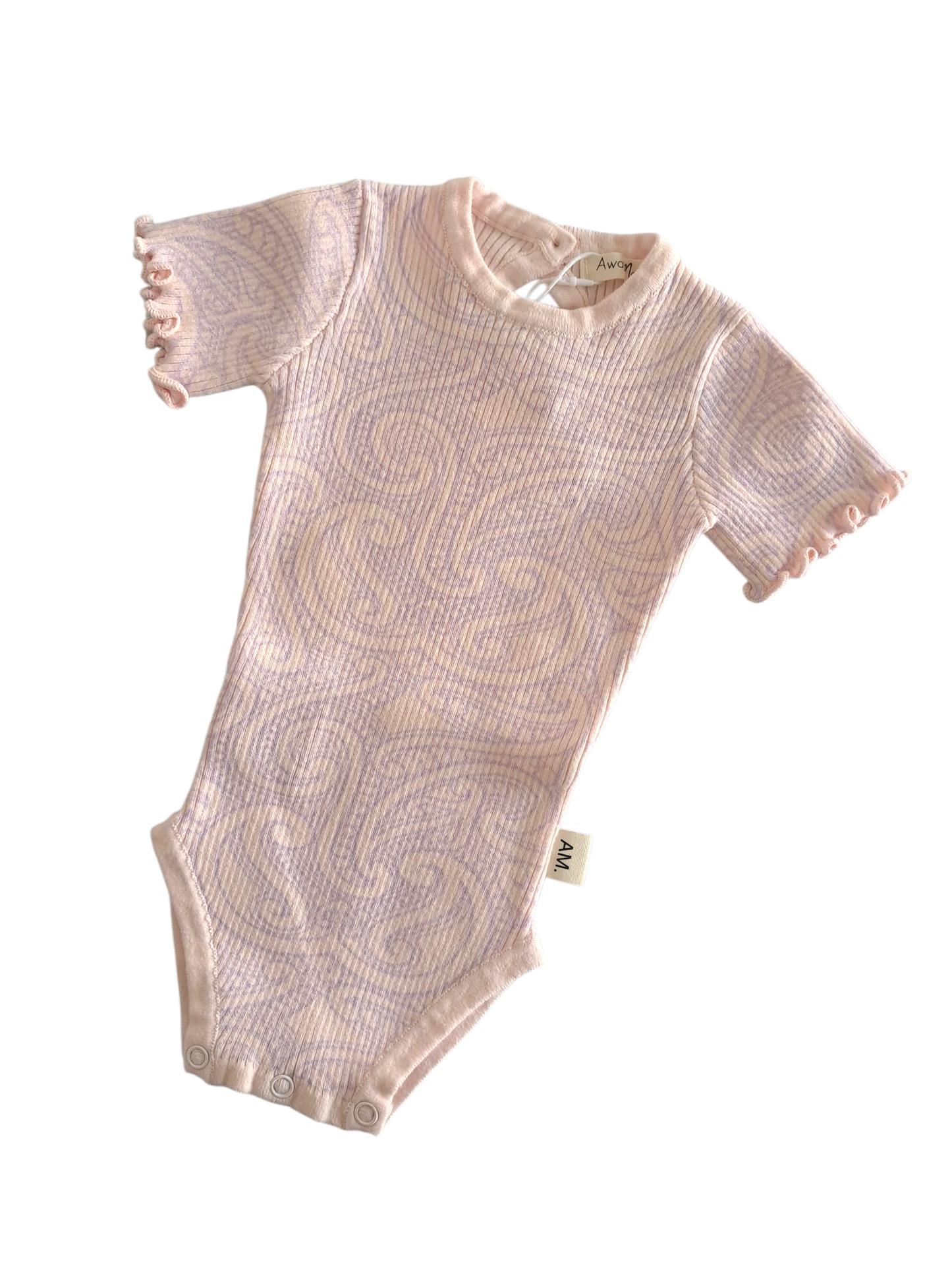 The Wolf Short Sleeve Ribbed knit bodysuit - Petal & Bloom