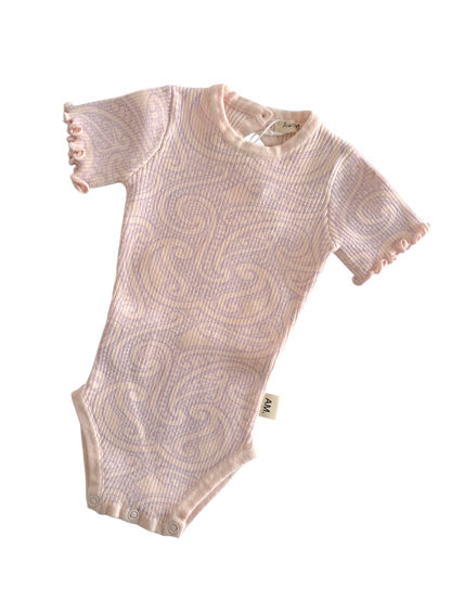 The Wolf Short Sleeve Ribbed knit bodysuit - Petal & Bloom