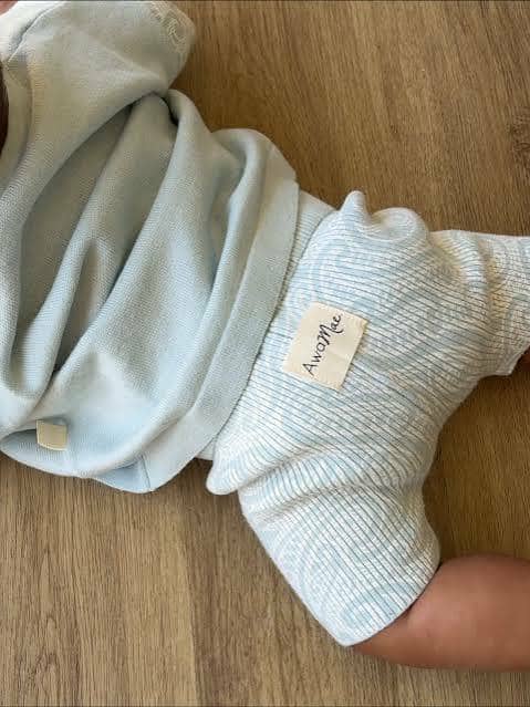 The Wolf Knit Bike Shorts - Sky