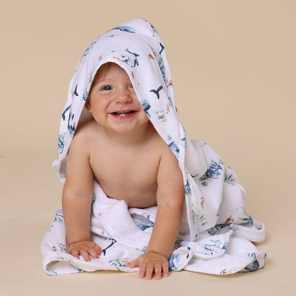 Ocean Organic Hooded Baby Towel