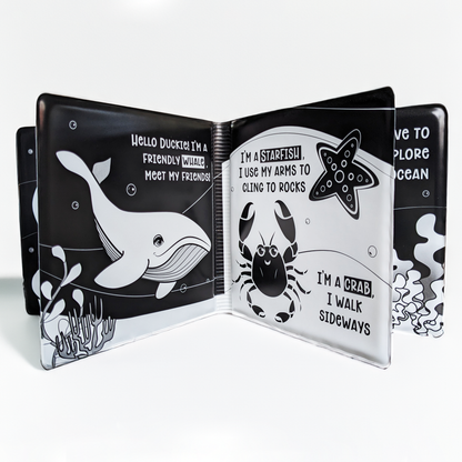 Duckie Goes On An Adventure Black and White Bath Book