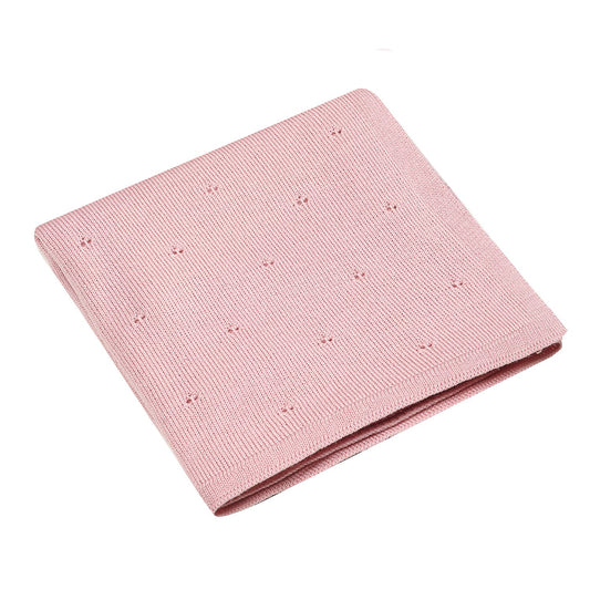 100% Merino wool baby blanket - Pink