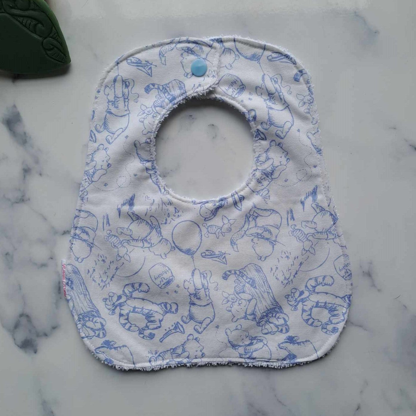 Winnie Blue Round Bib