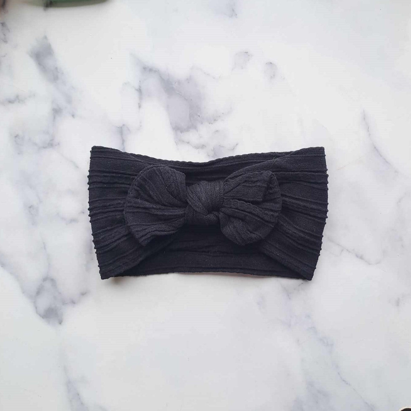 Stretch Bow Headband - Black