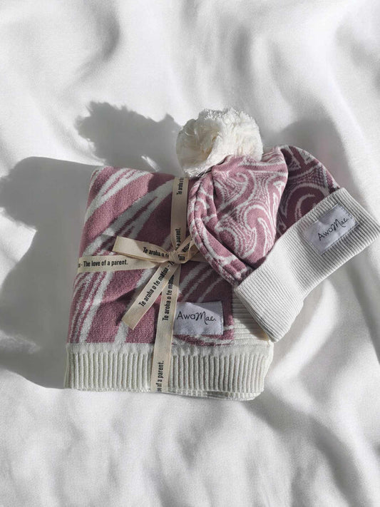 Knitted Pēpi Beanie - Mauve