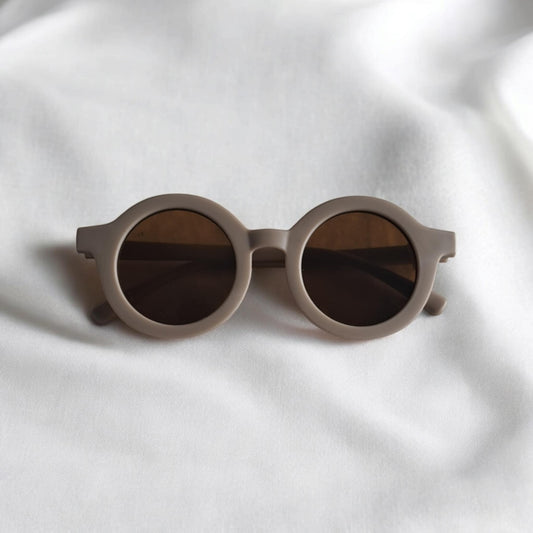 Beige Round Sunglasses