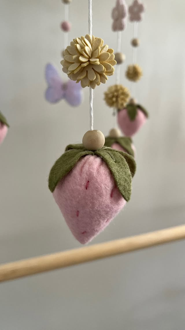 Butterfly & Strawberry Dreams Mobile