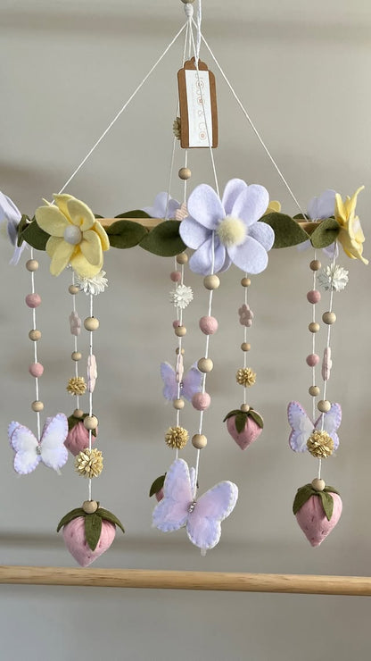 Butterfly & Strawberry Dreams Mobile