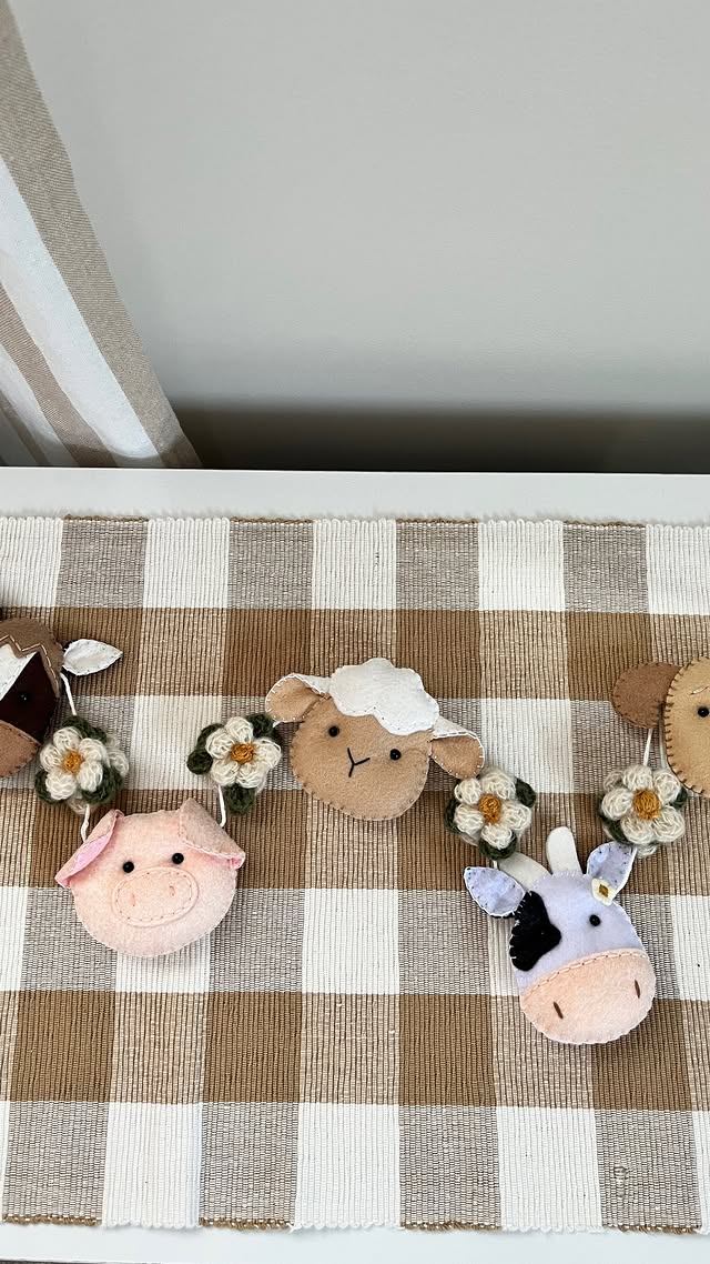 Farm Animal Felt Baby Bunting