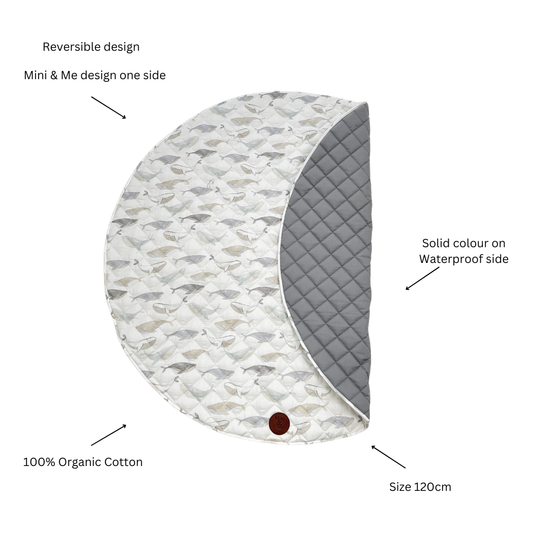 Mini & Me Padded Waterproof Playmat Whales