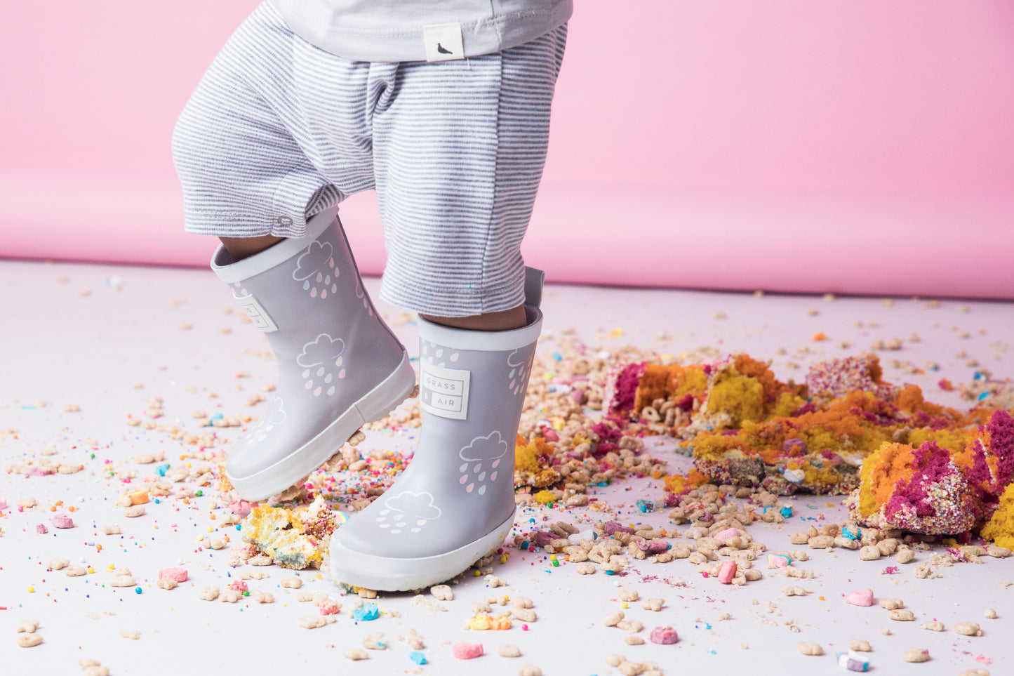 Light Grey Colour-Changing Kids Gumboots