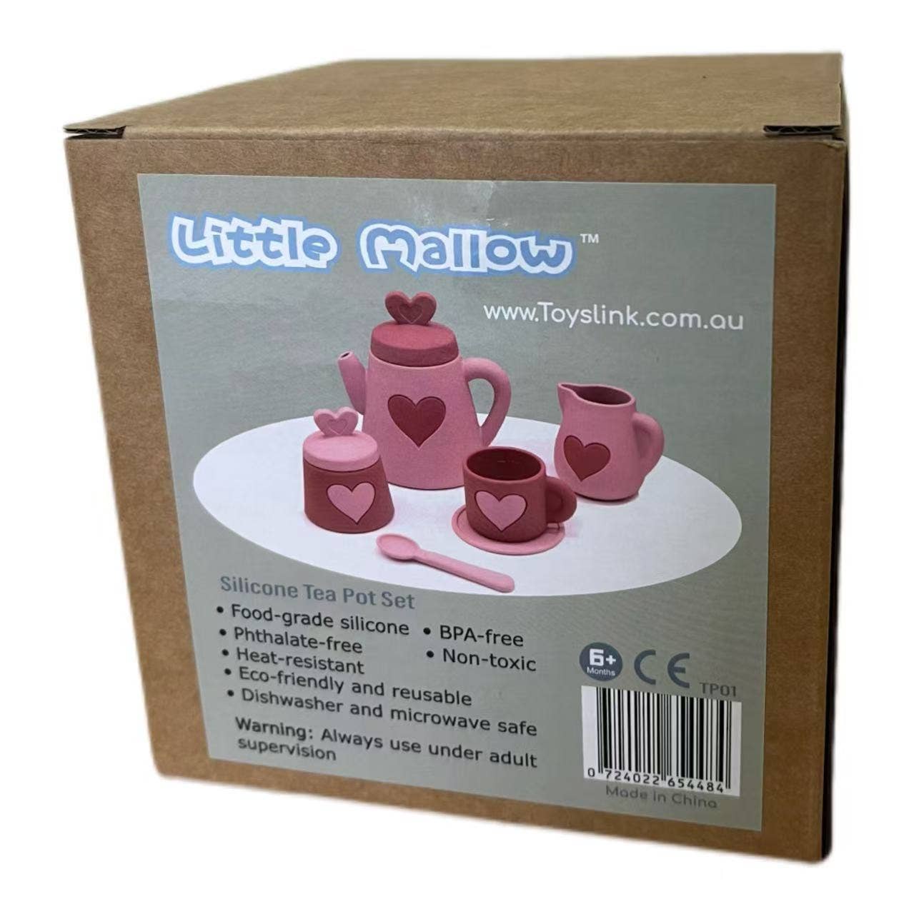 Pink Silicone Tea Set