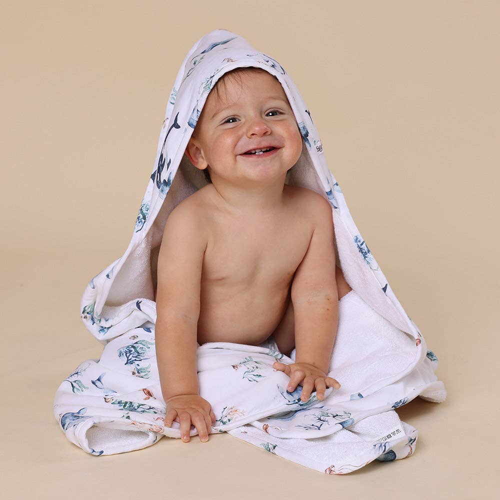 Ocean Organic Hooded Baby Towel