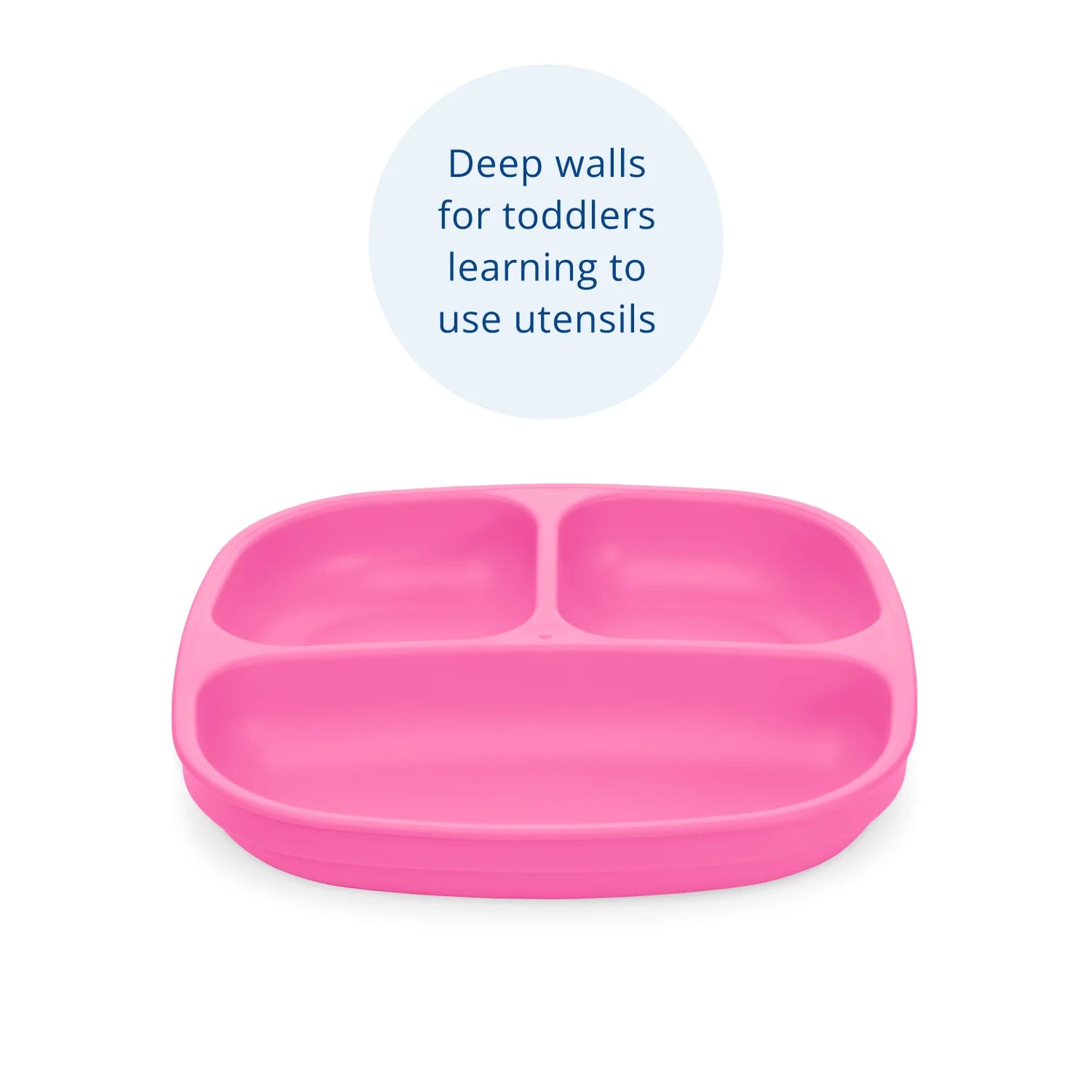 Re-Play Divided Plate - Bright Pink