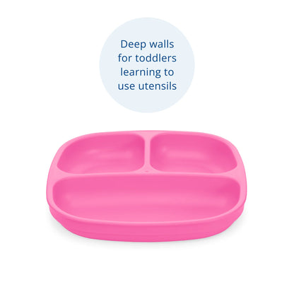 Re-Play Divided Plate - Bright Pink