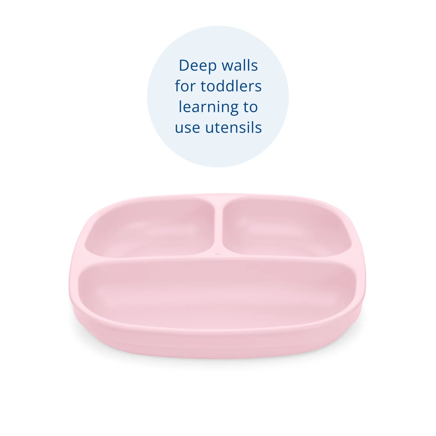 Re-Play Divided Plate - Ice Pink