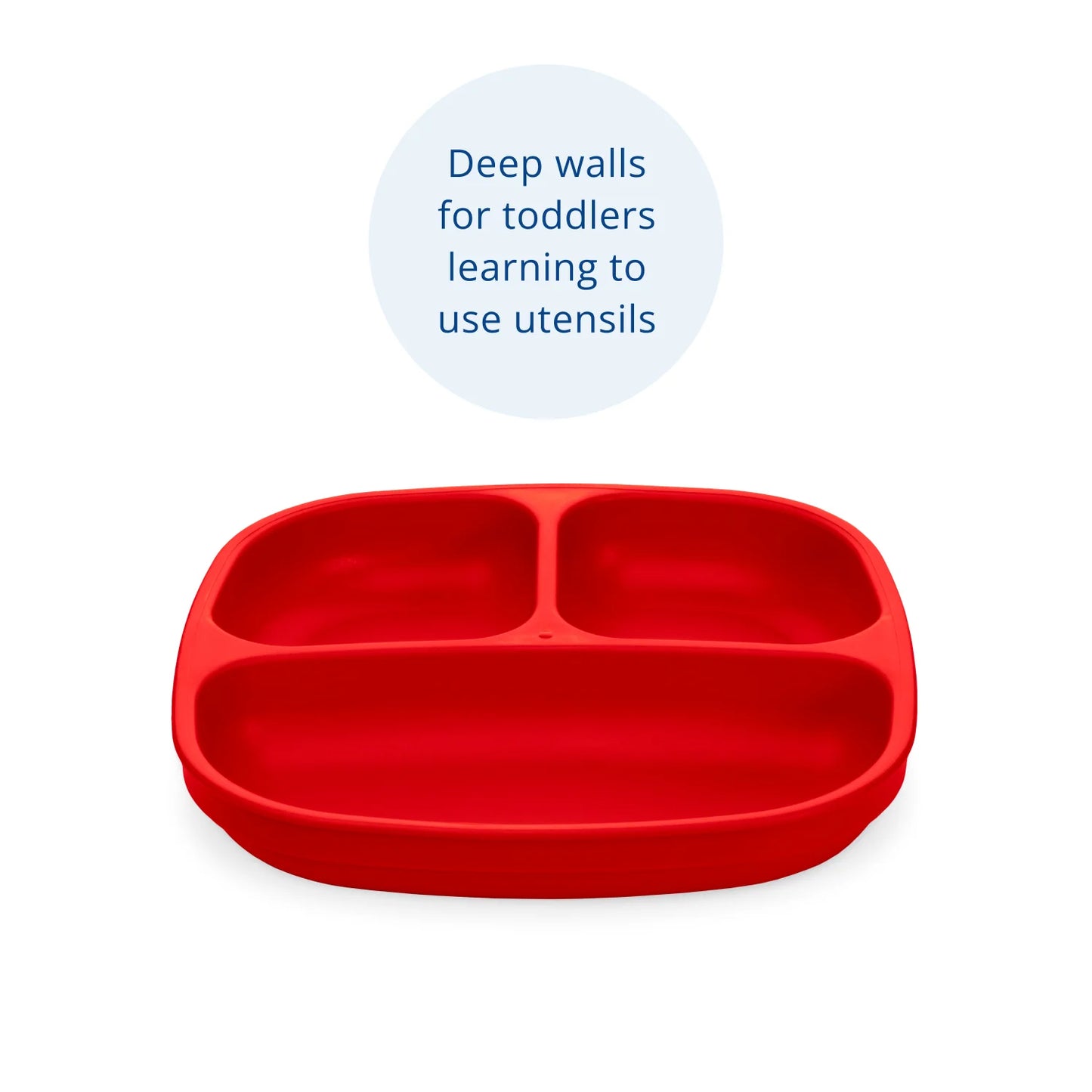 Re-Play Divided Plate - Red