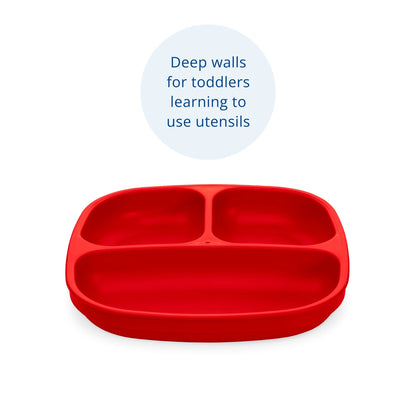 Re-Play Divided Plate - Red