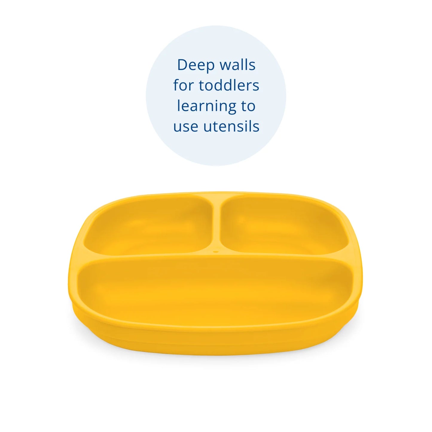 Re-Play Divided Plate - Sunny Yellow