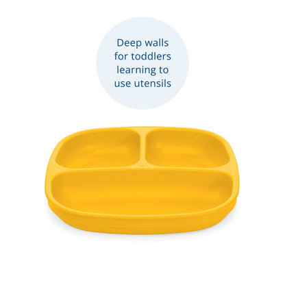 Re-Play Divided Plate - Sunny Yellow