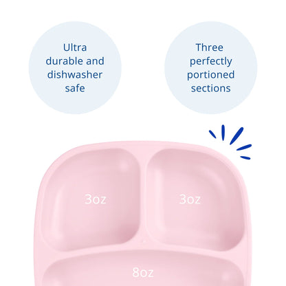 Re-Play Divided Plate - Ice Pink