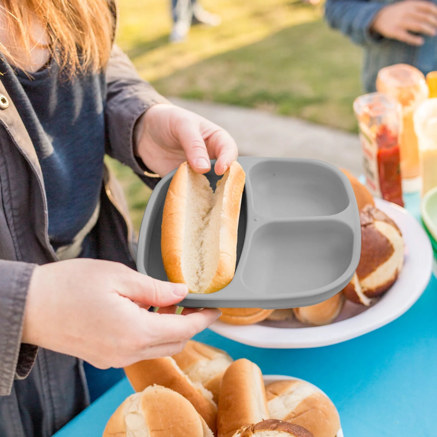 Re-Play Divided Plate - Grey
