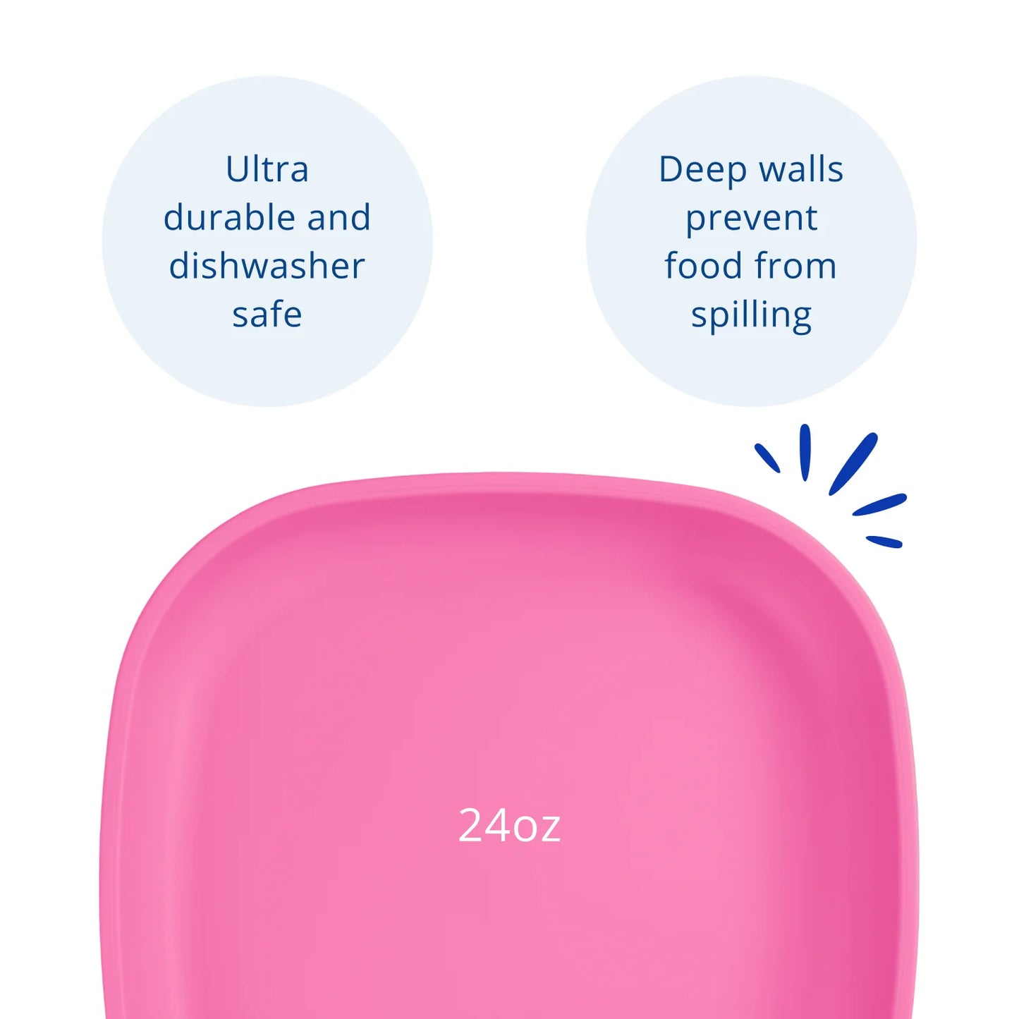Re-Play Large Flat Plate - Bright Pink