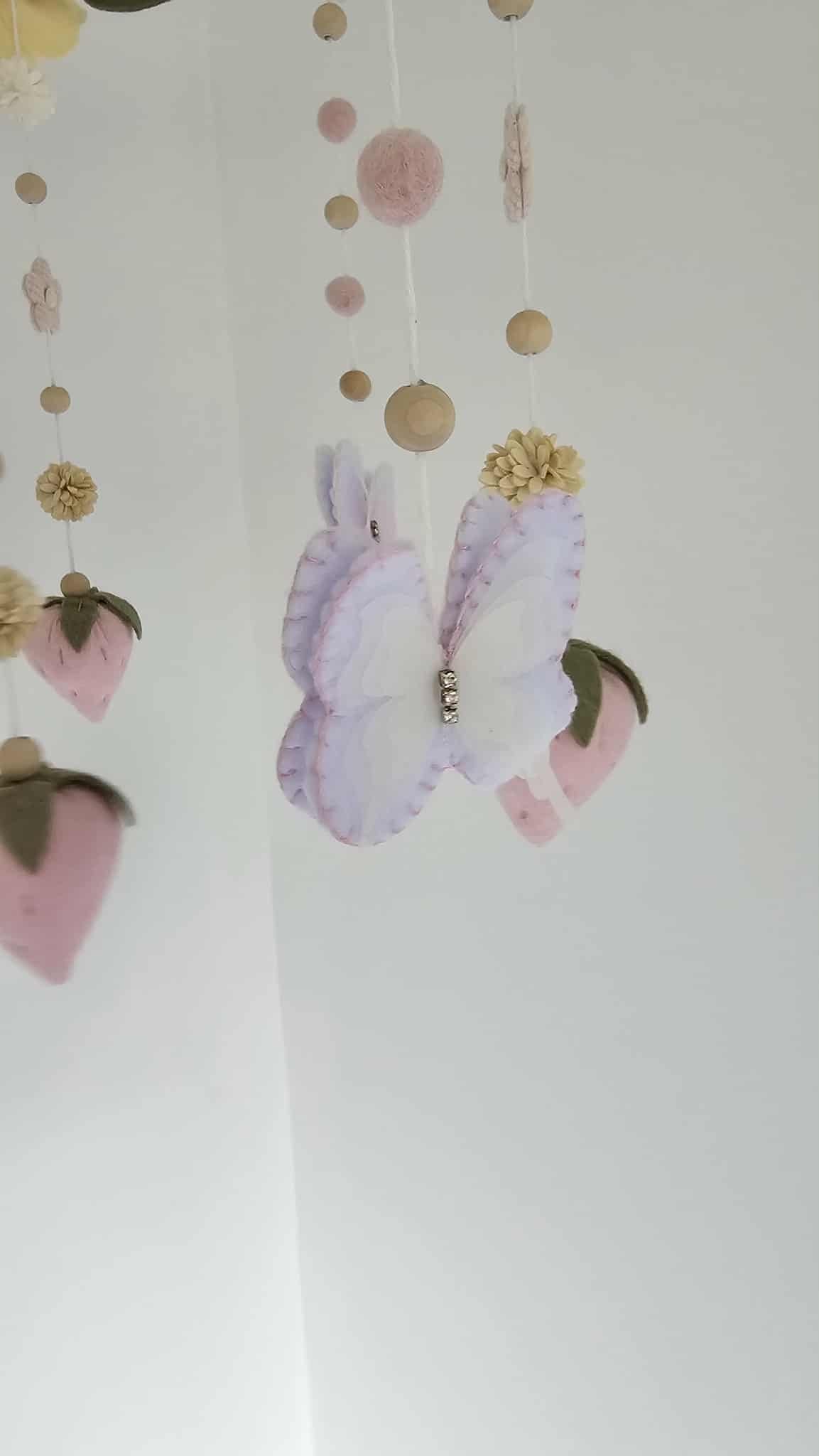 Butterfly & Strawberry Dreams Mobile