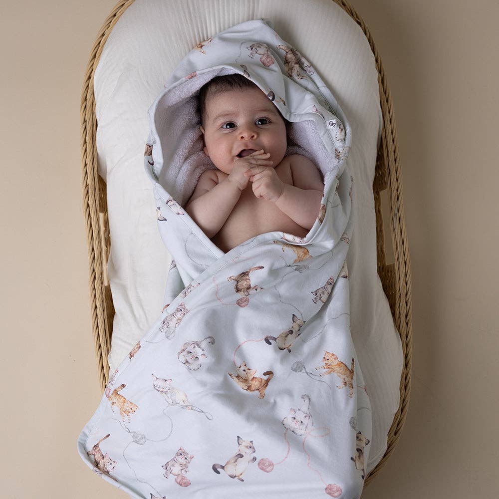 Kittens Organic Hooded Baby Towel