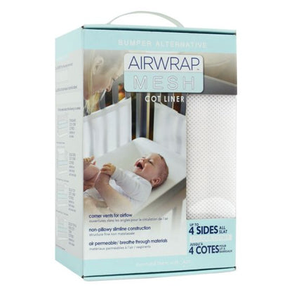Airwrap Cot Mesh 4 Sides - White