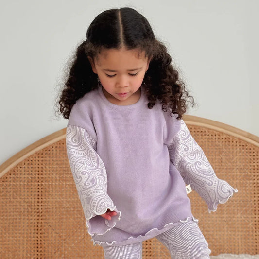 The Wolf Knit Pullover - Lila