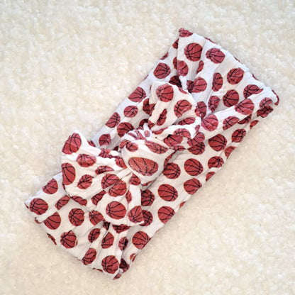 Stretch Bow Headband - Basketball