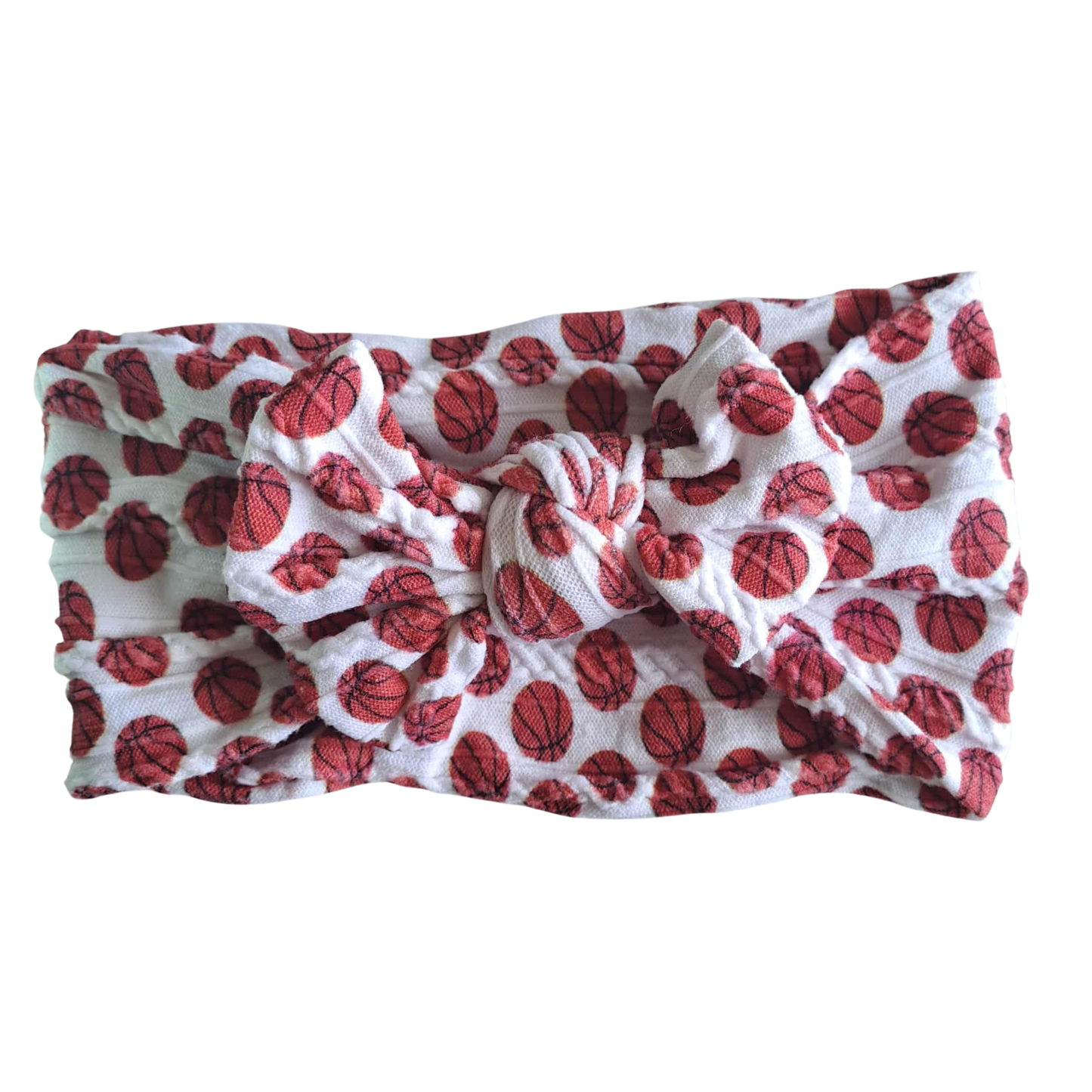 Stretch Bow Headband - Basketball