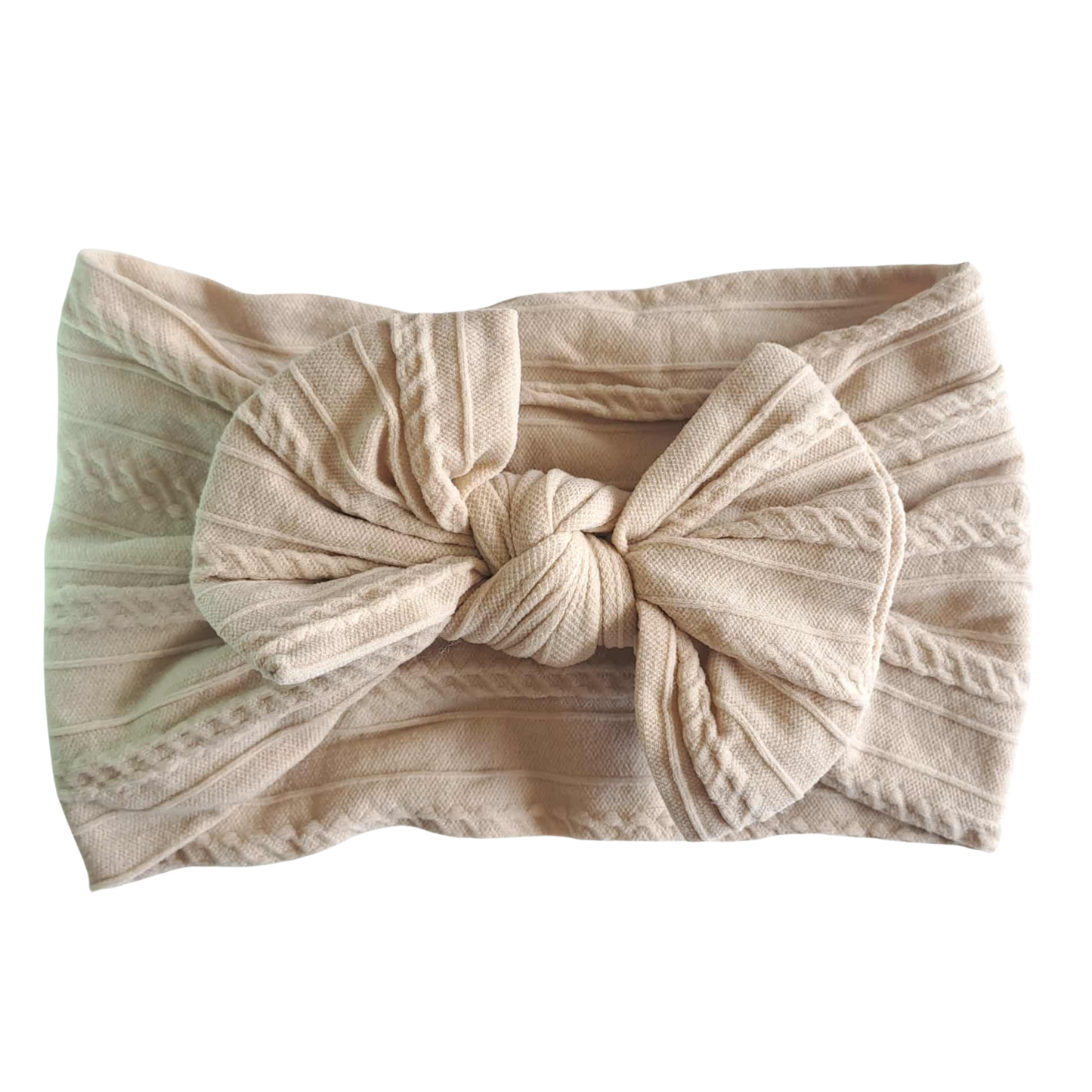 Stretch Bow Headband - Beige