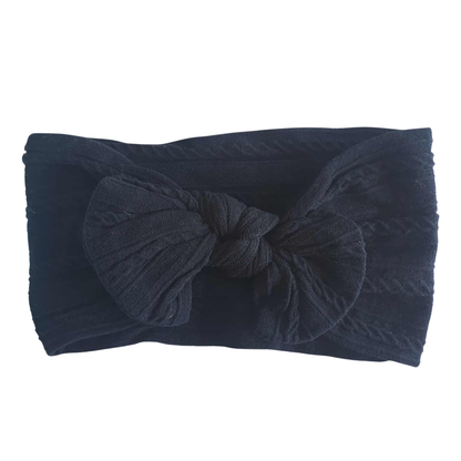 Stretch Bow Headband - Black