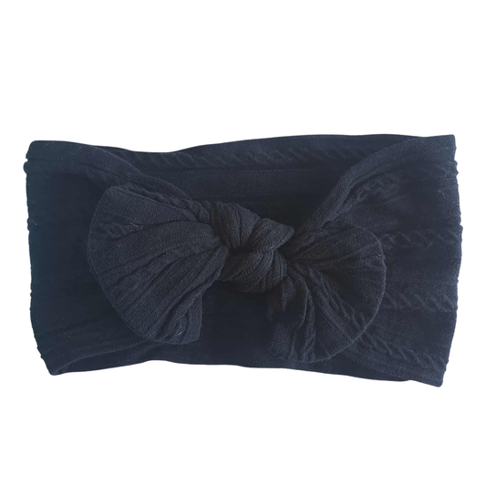 Stretch Bow Headband - Black
