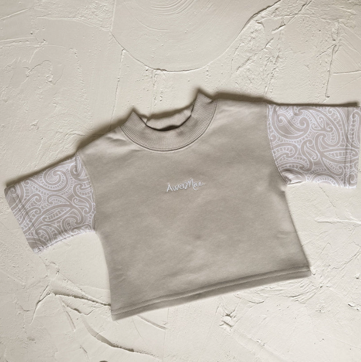 The Wolf Boxy Tee - Dove