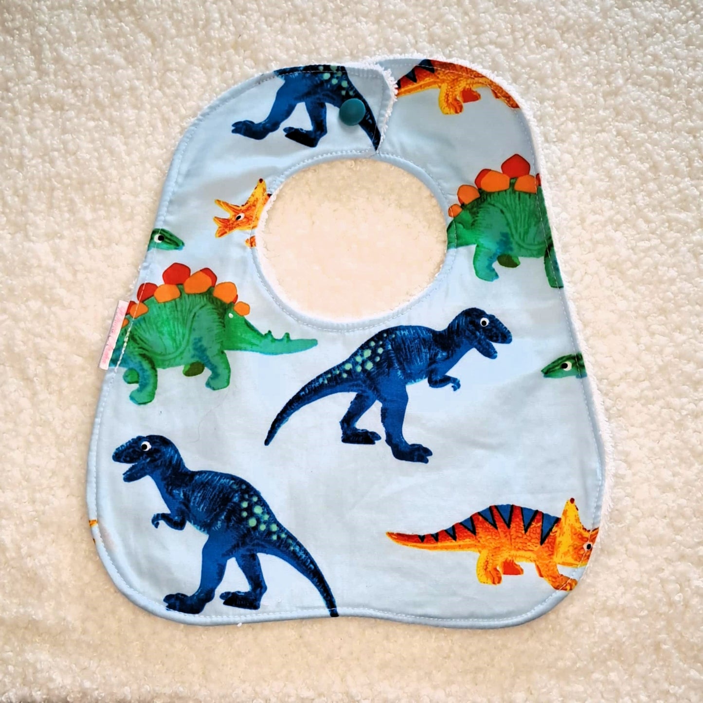 Bright Dinos - Round Bib