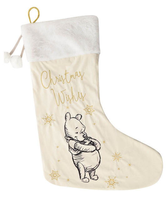 Disney Christmas Collectible Velvet Stocking: Winnie the Pooh - Fabri