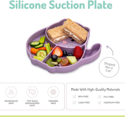 Silicone Suction Plate - Cat