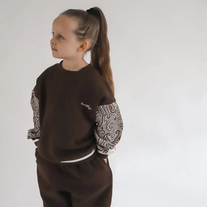 The Wolf Pullover Track set - Chocolate Brown